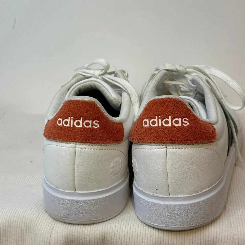 Adidas Grand Court Base 2.0 Mens Size 13 White Green GW9201 Sneakers
